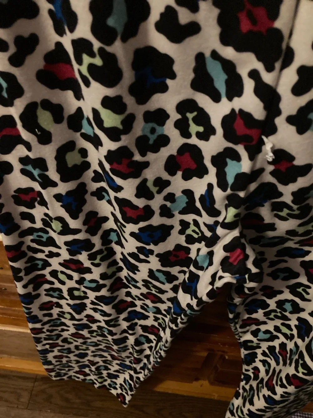 Converse White Leopard Print Lounge Pants with Black Logo Waistband